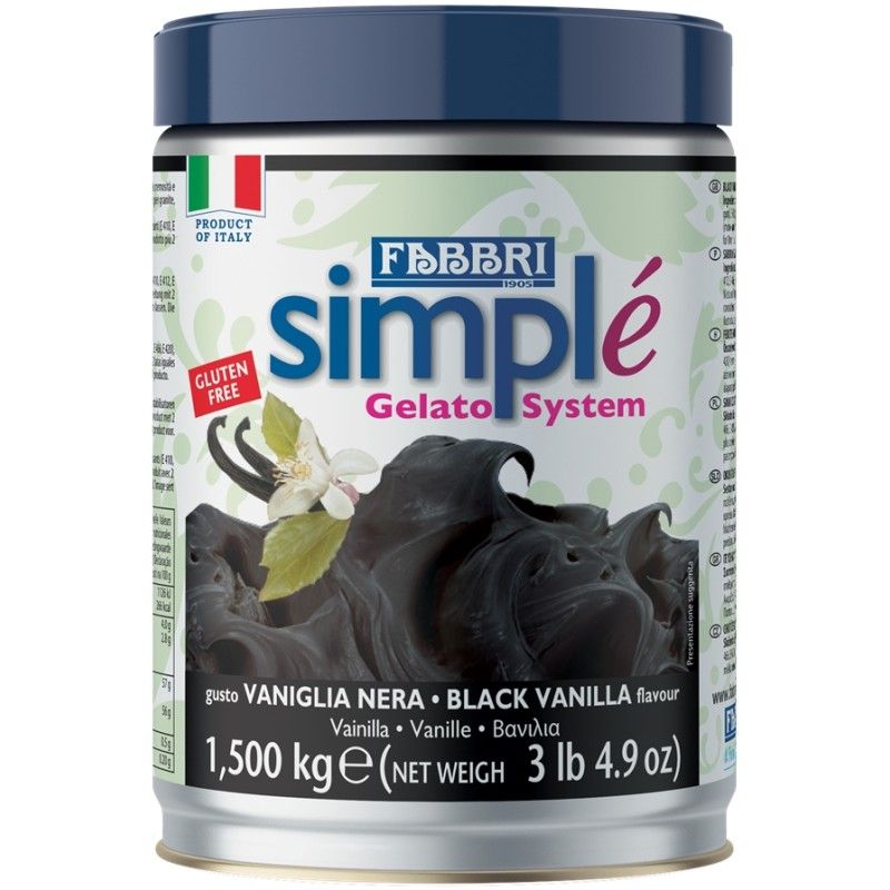 Pot de Simple Vanille Noire Fabbri pour glaces artisanales