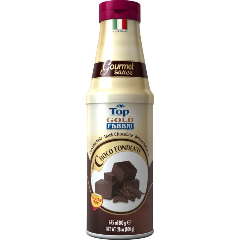 Topping Glace Chocolat Noir Fabbri bouteille 950g