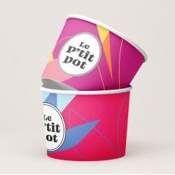 Pot de glace en carton 155ml - 1 ou 2 boules