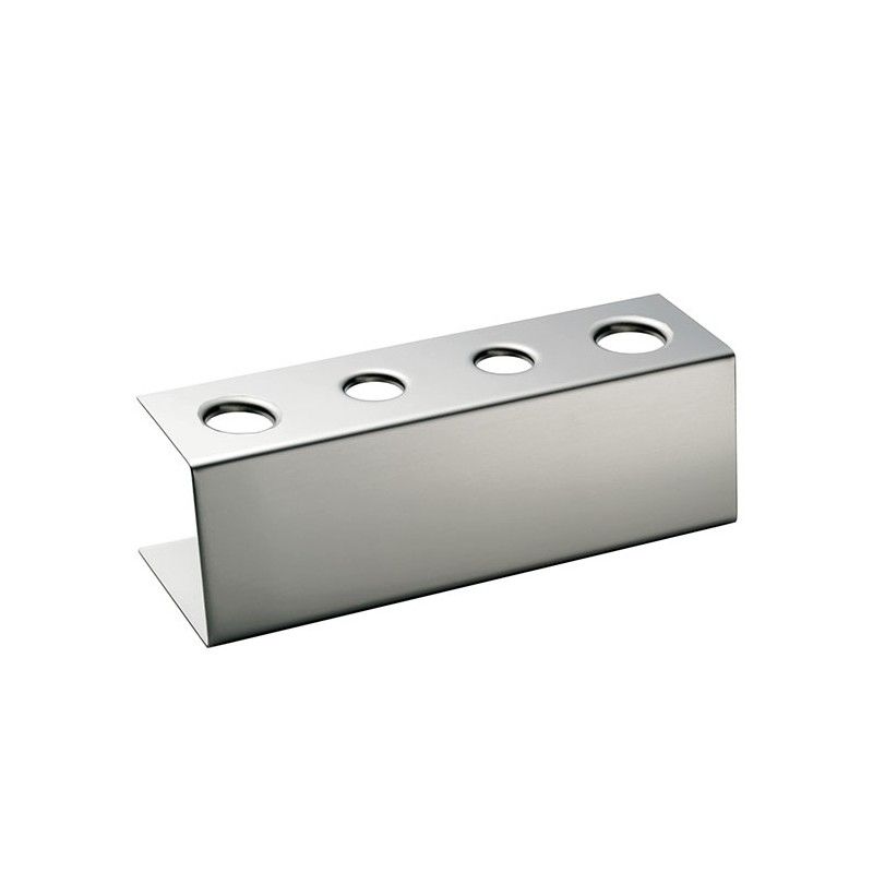 Porte-cornets 4 trous inox