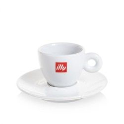 Sous-tasse espresso Illy en porcelaine blanche