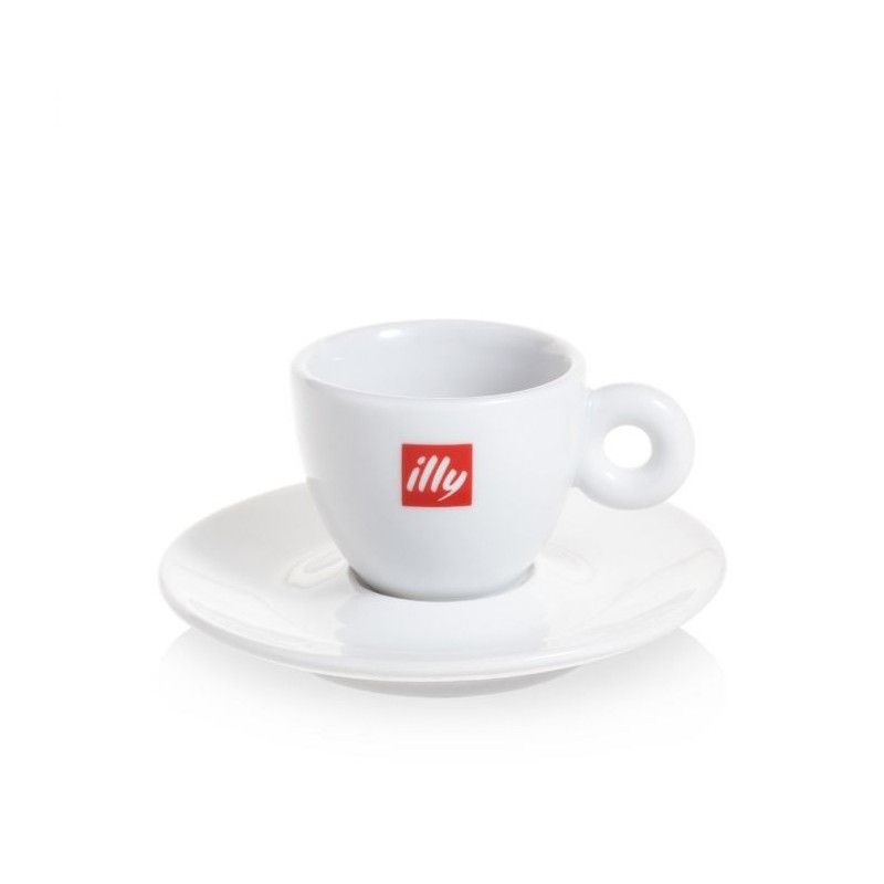 Sous-tasse espresso Illy en porcelaine blanche