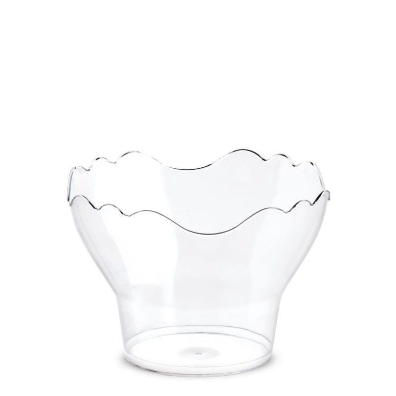 Pot de glace en plastique transparent 250ml - 2 ou 3 boules